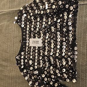 Mindy Disc Sequin Crop Top